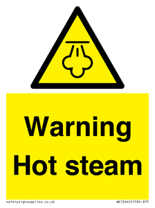 Warning Hot steam
